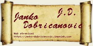Janko Dobricanović vizit kartica